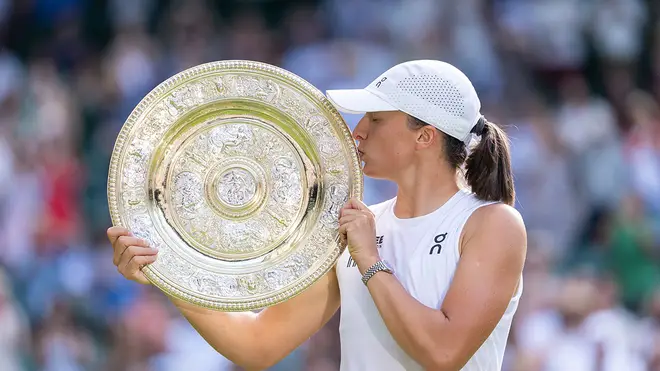 Iga Świątek won the women's singles at Wimbledon 2026