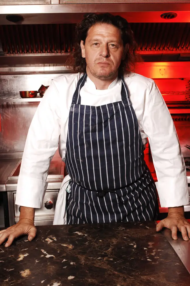The reunion between Gordon and Marco (pictured) marks a remarkable turnaround in a relationship that has been one of the most talked-about feuds in the food world.