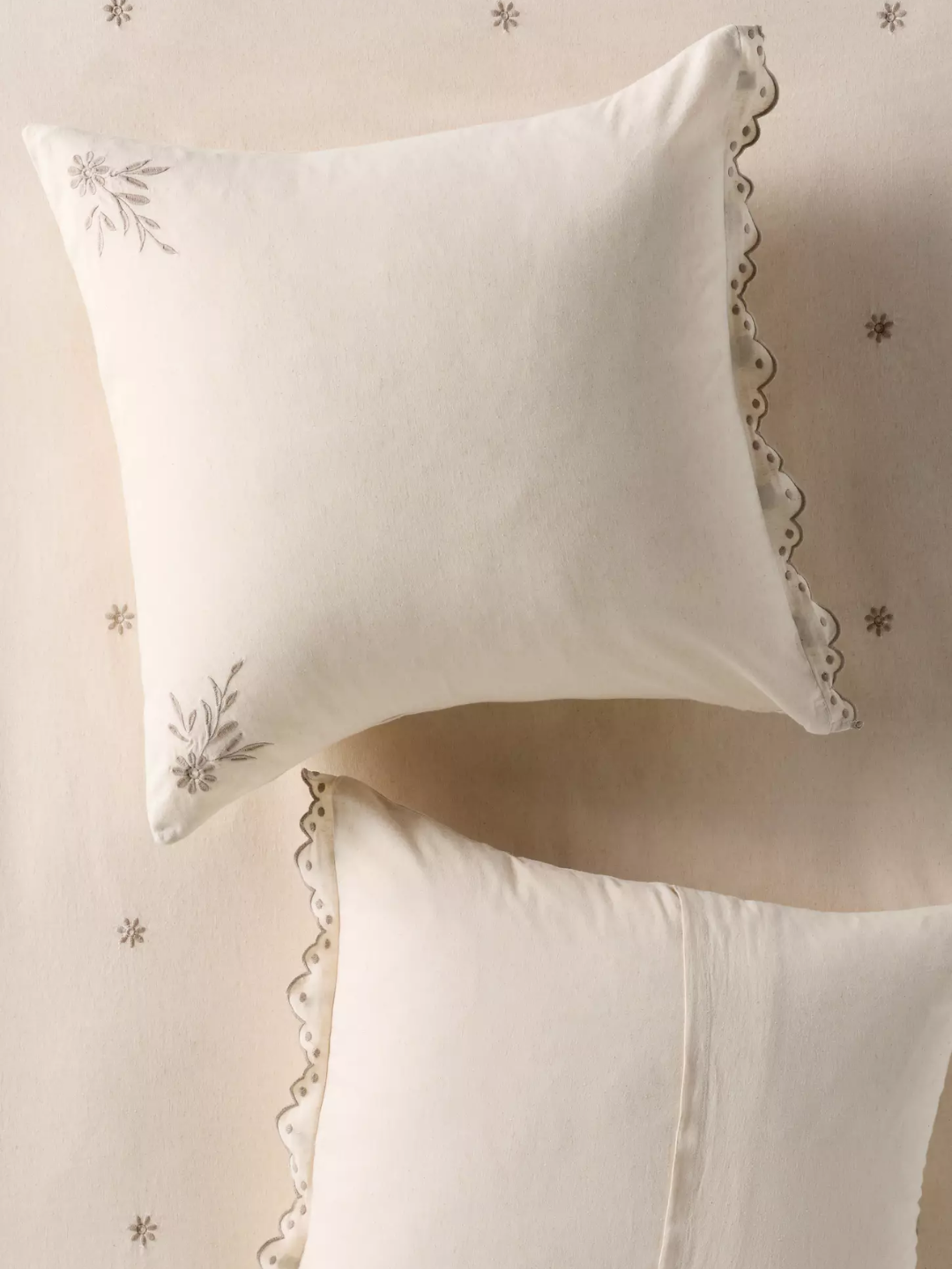 A floral pillow cover from Anthropologie