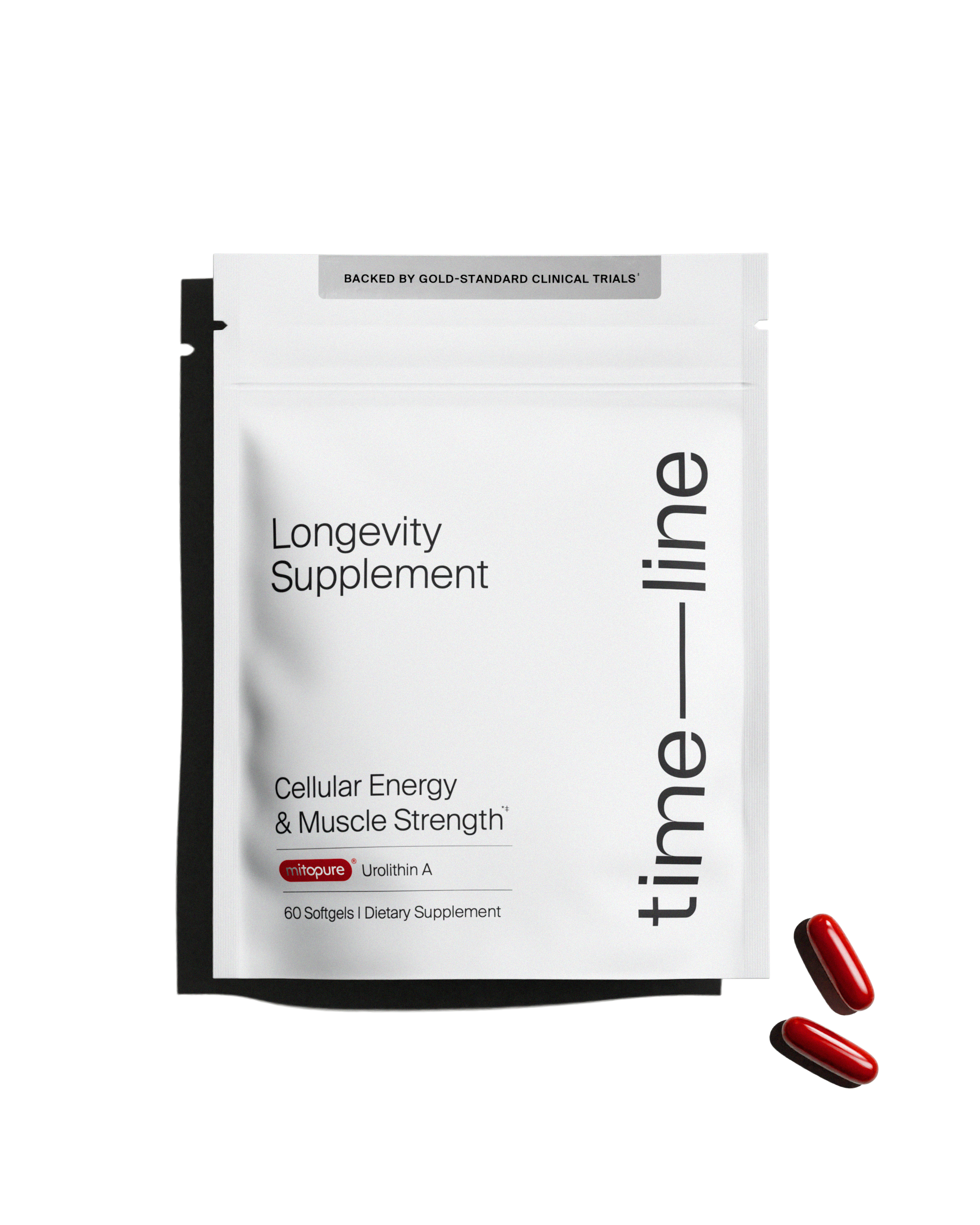 A packet of Timeline Mitopure Urolithin A