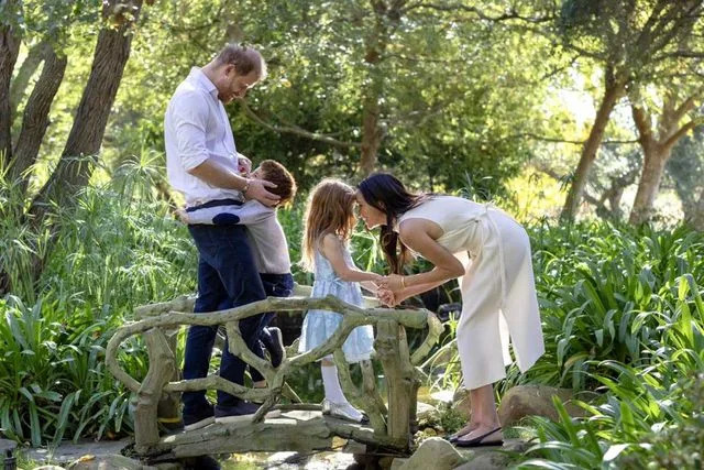 Prince Harry, Prince Archie, Princess Lilibet and Meghan Markle in their 2025 holiday card.Credit: Meghan Markle/Instagram