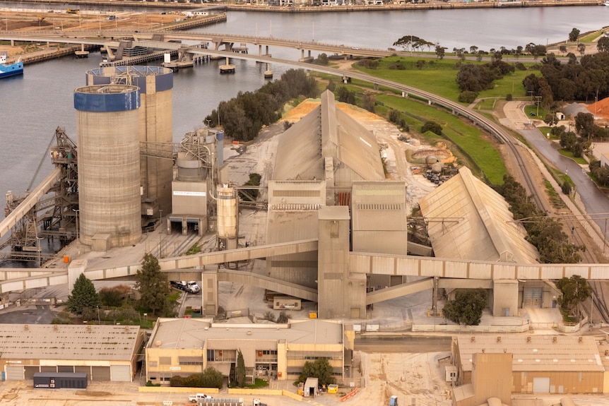 The Adbri Cement factory side on the Lefevre Peninsula.