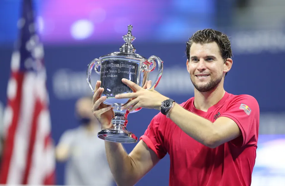 Dominic Thiem after winning the men's singles US Open title in 2020