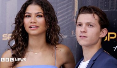 Tom Holland and Zendaya together promoting Spider-Man: Homecoming in 2017