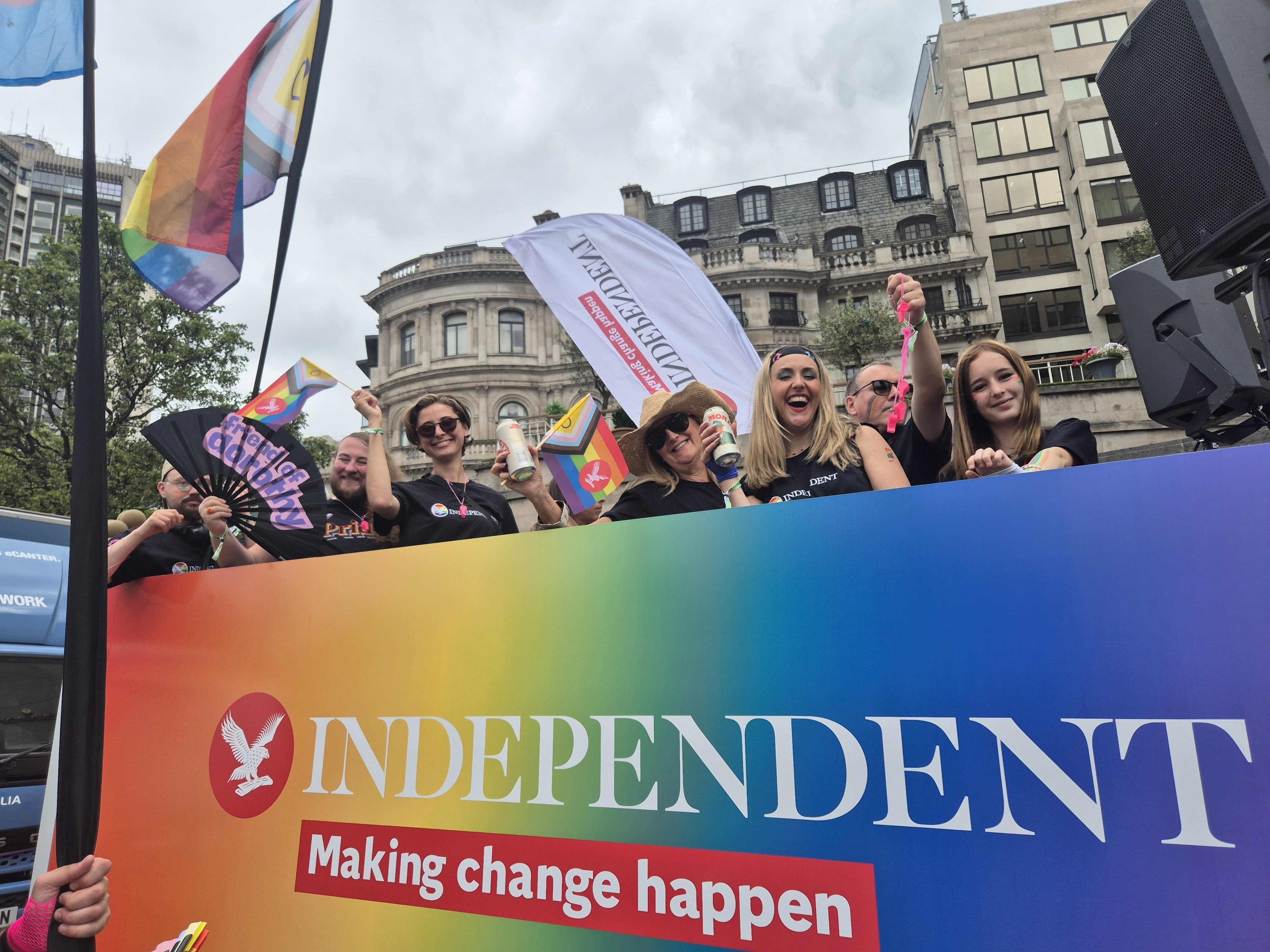 ‘The Independent’ joined in the march as part of our partnership with Pride in London