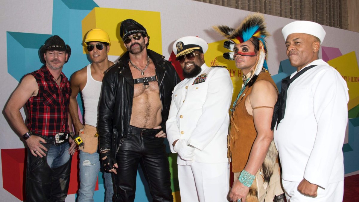 (L-R) Chad Freeman, James Kwong, J.J. Lippold, Angel Morales, Victor Willis, Sonny Earl of Village People attend the 7th Annual Streamy Awards, on September 26, 2017, in Beverly Hills, California. / AFP PHOTO / VALERIE MACONVALERIE MACON/AFP/Getty Images