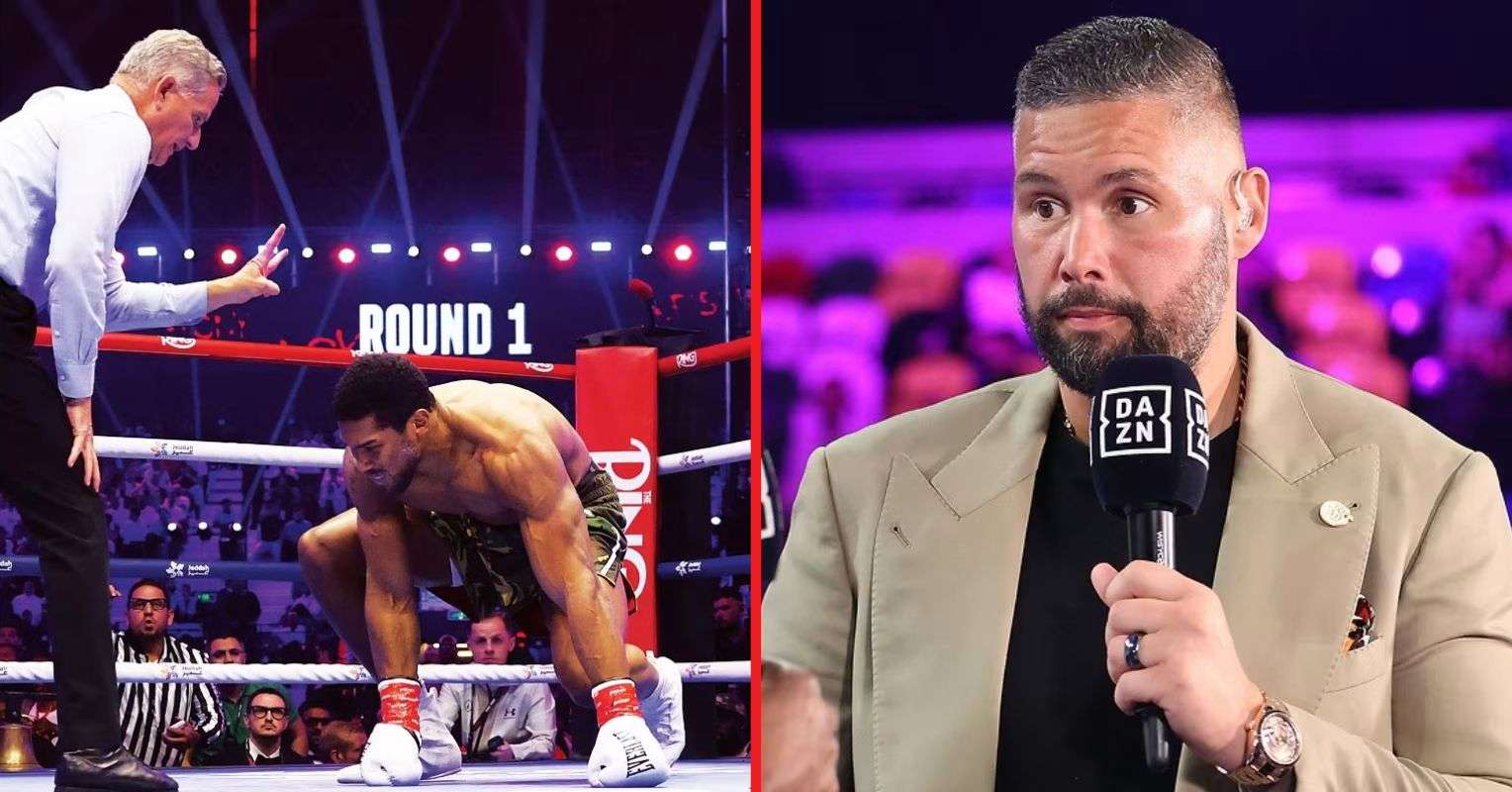 Tony Bellew sums up Anthony Joshua’s chin after being floored twice by Kristian Prenga