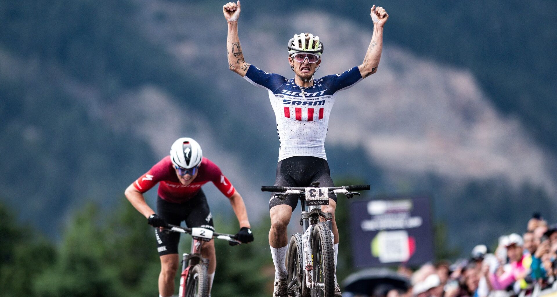'I'm not used to having to sprint for the win, so that was scary' – Risky move pays off for Bjorn Riley with his first UCI Mountain Bike World Cup win