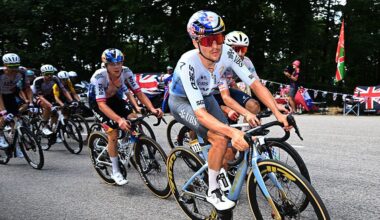 Tom Pidcock of Great Britain and Team Pinarello Q36.5 Pro Cycling competes in the breakaway during the 113th Tour de France 2026, Stage 13 a 205.8km stage from Dole to Belfort / #UCIWT / on July 17, 2026 in Belfort, France. (Photo by Tim de Waele/Getty Images)