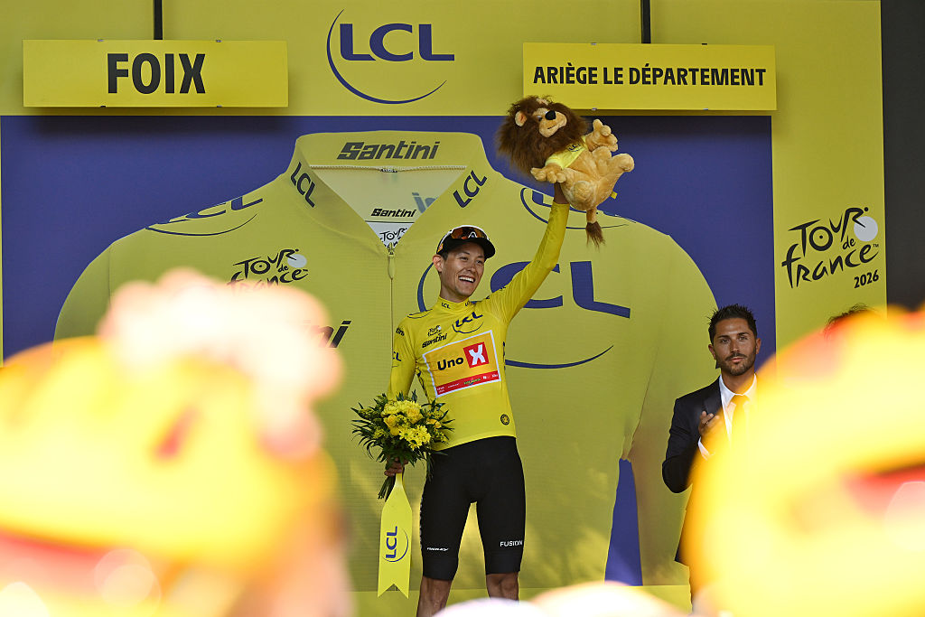 Torsten Tr&aelig;en (Uno-X Mobility) is the new race leader after stage 4 at the Tour de France