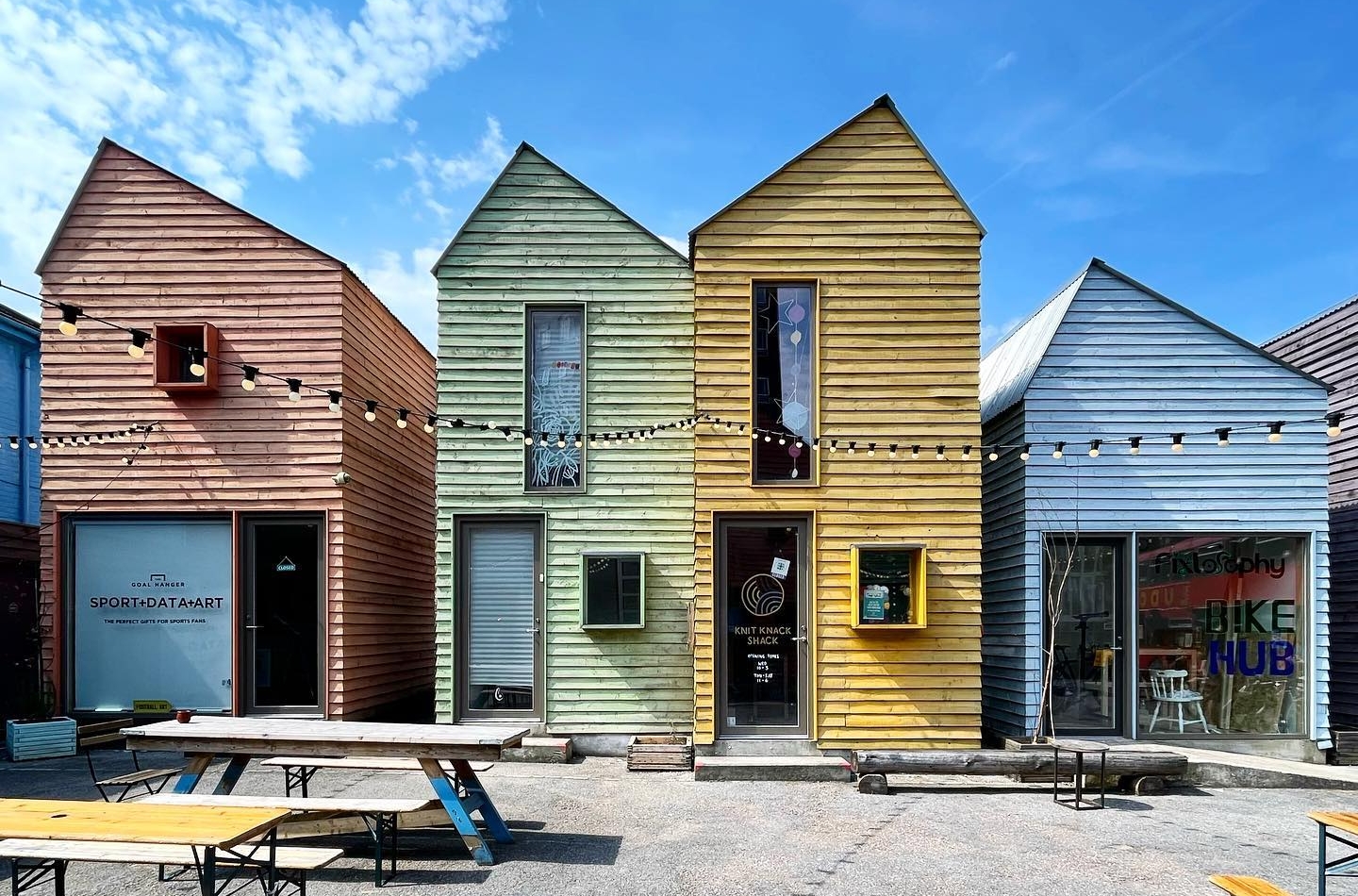 Blue House Yard Jason Sayer