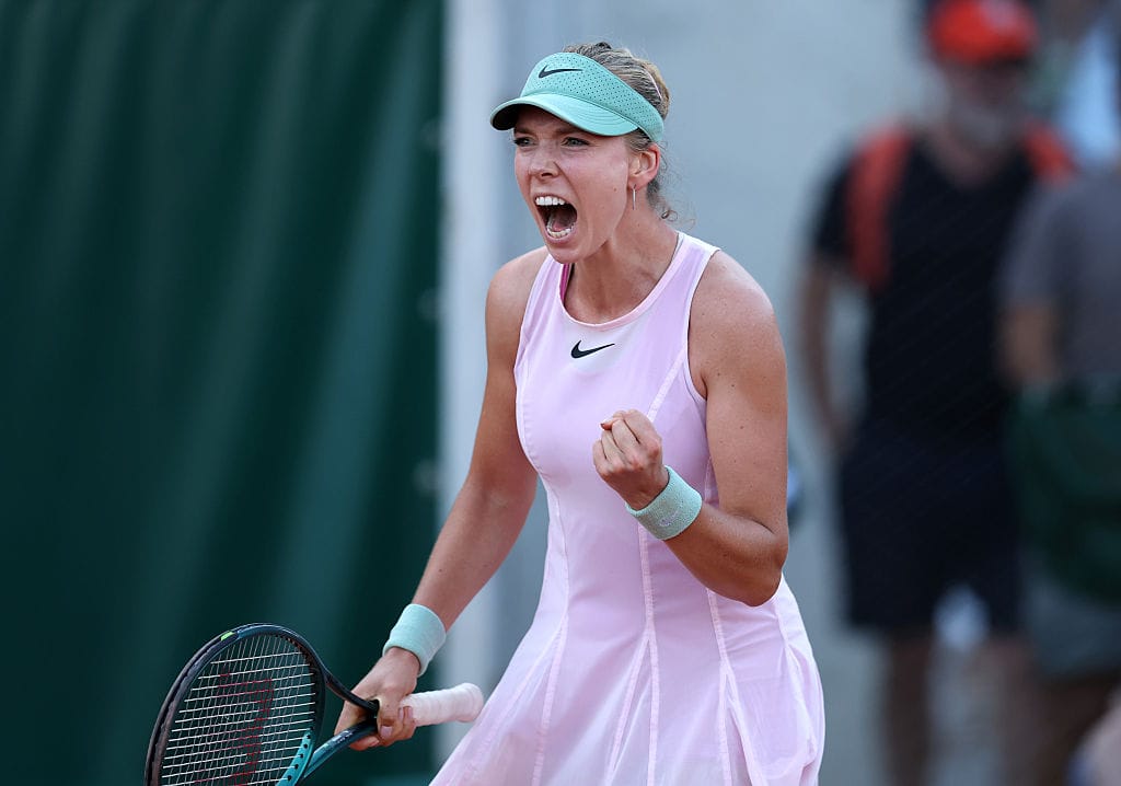 Katie Boulter in the first round of Roland Garros 2026, Paris, France