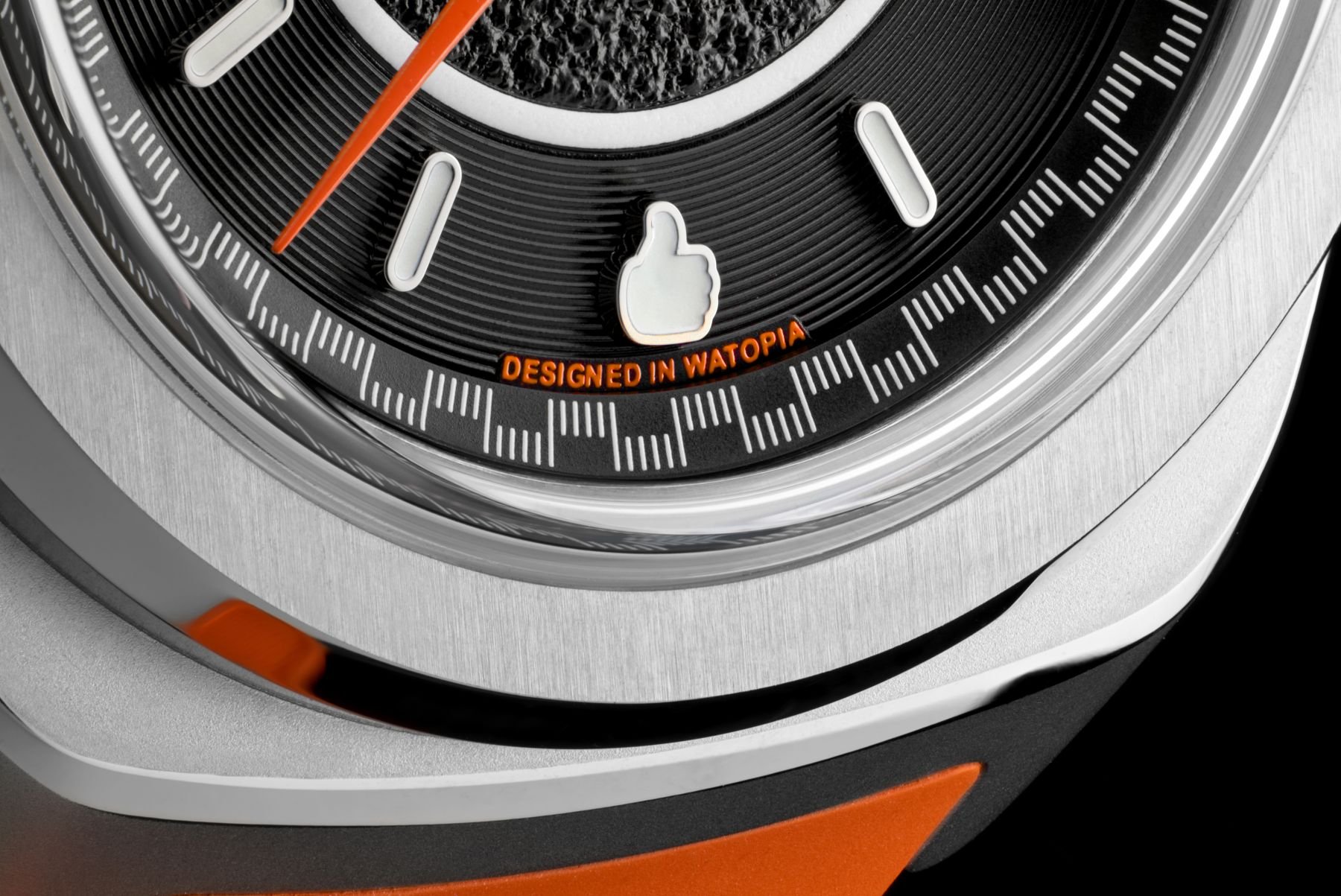 Zwift detail on the dial of the Bravur × Zwift Limited Edition