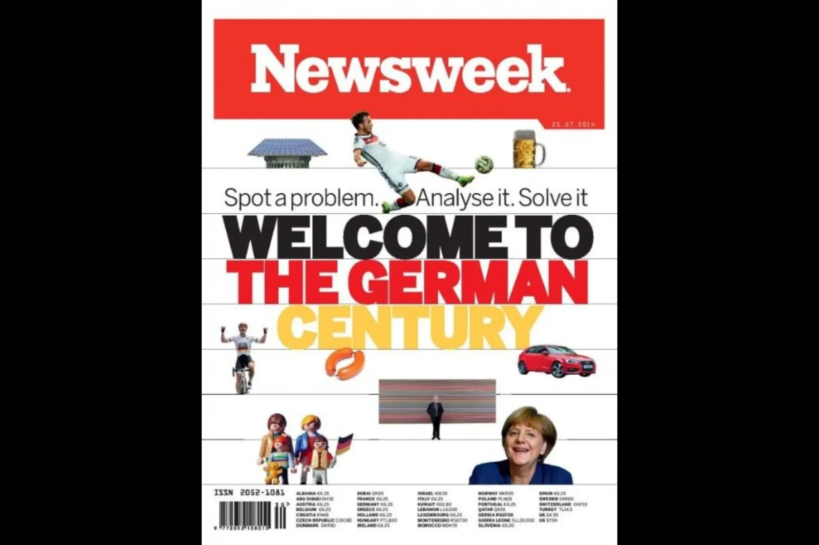 Newsweek's 2014 cover stating the World Cup triumoh could kickstart "a century of German success" has so far not proved accurate. (Newsweek)