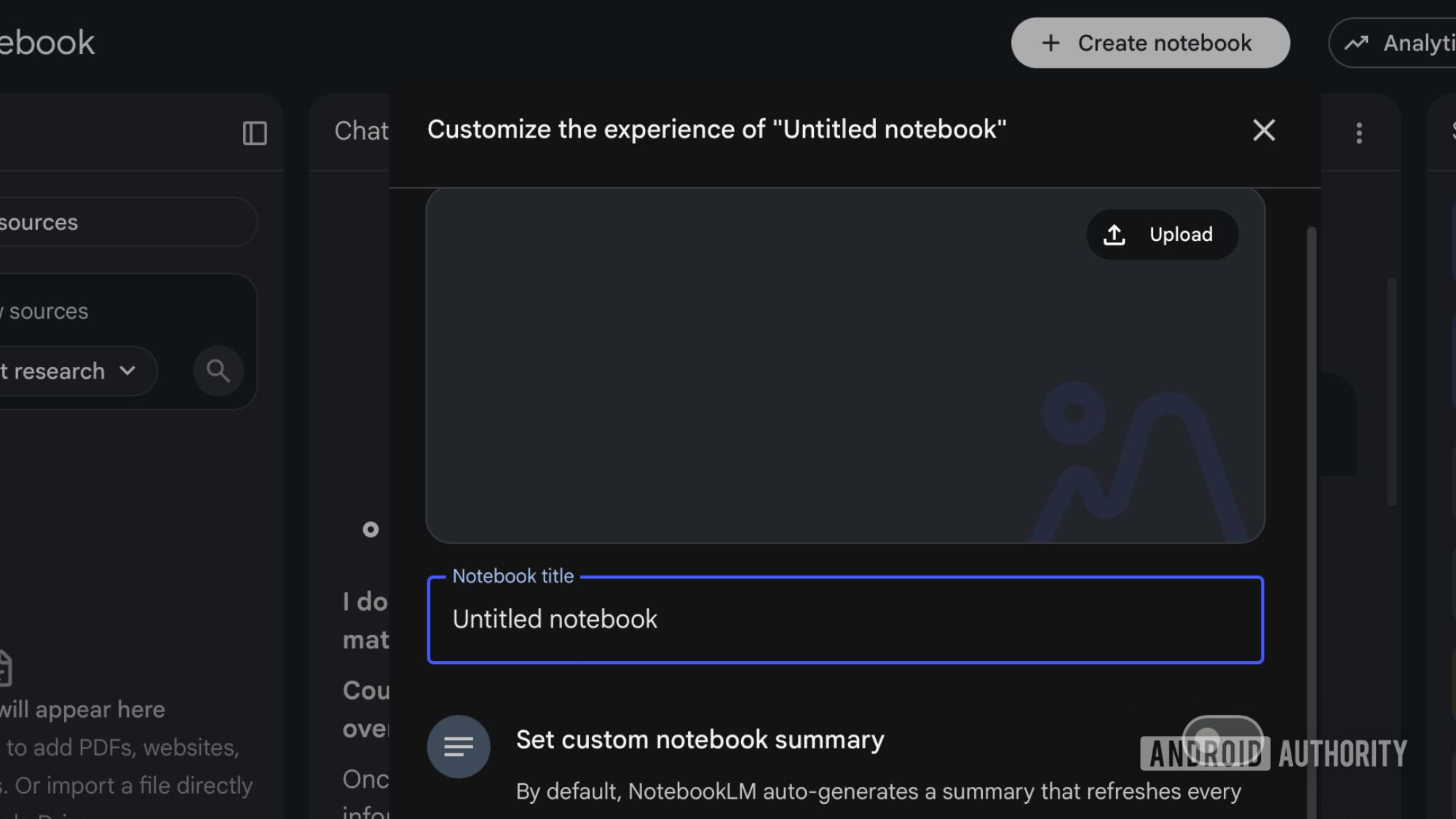 Customize notebook on NotebookLM Customize notebook on NotebookLM