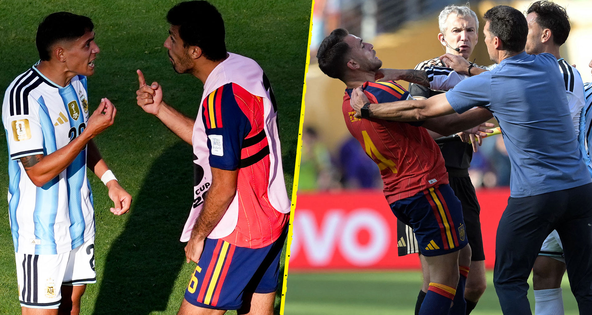 Argentina throw punches in ugly brawl as record-breaking Spain win World Cup