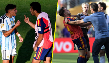 Argentina throw punches in ugly brawl as record-breaking Spain win World Cup