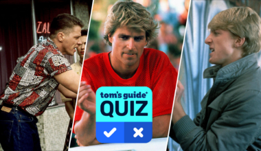 A split image showing three jerks from 1980s movies