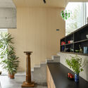 © Miran Kambic Renovation of two terraced houses of the housing cooperative "Progres - Mirje" Ljubljana / dans arhitekti - Interior Photography, Wood, Lighting, Shelving