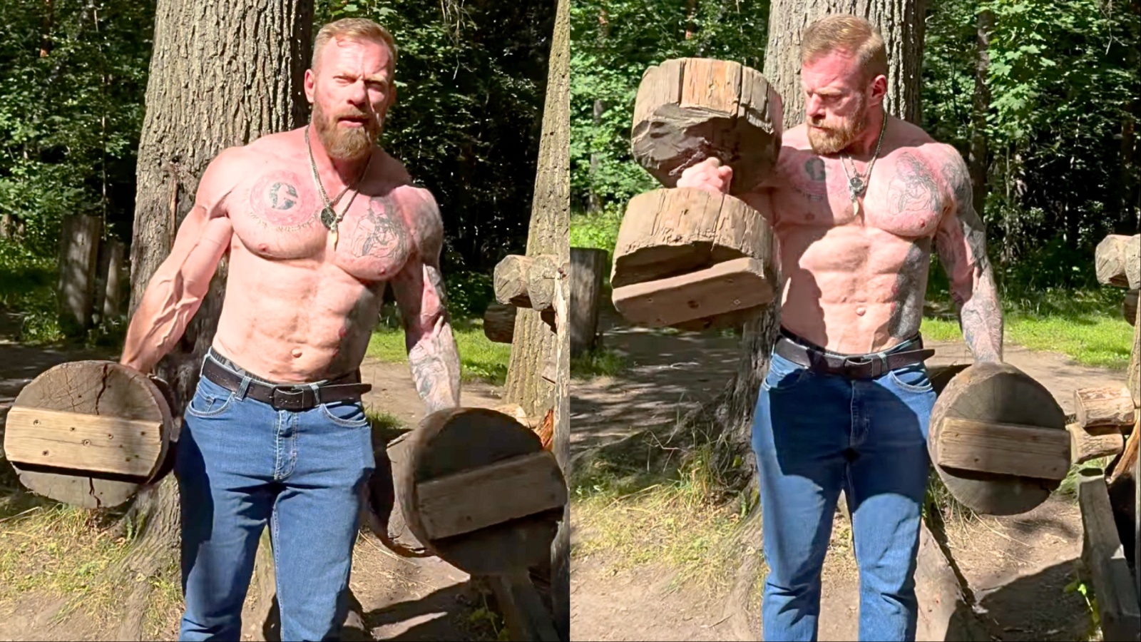 Dennis Wolf, 47, Shows Off Ripped Physique During Outdoor Woods Workout – Fitness Volt