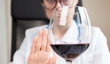 Doctor Rejecting Wine Alcohol
