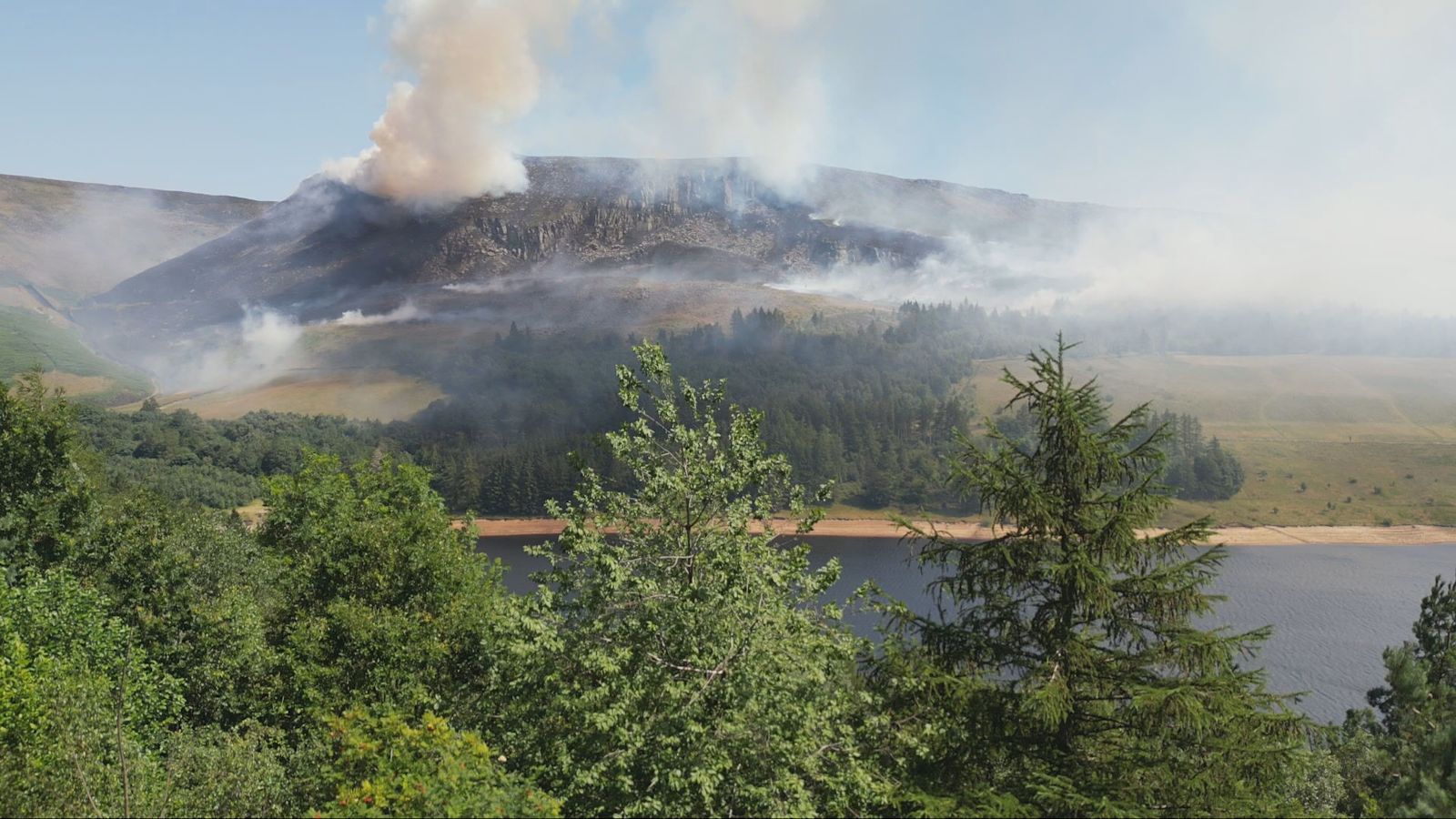 Fire service tackle moorland blaze after fireworks set off nearby