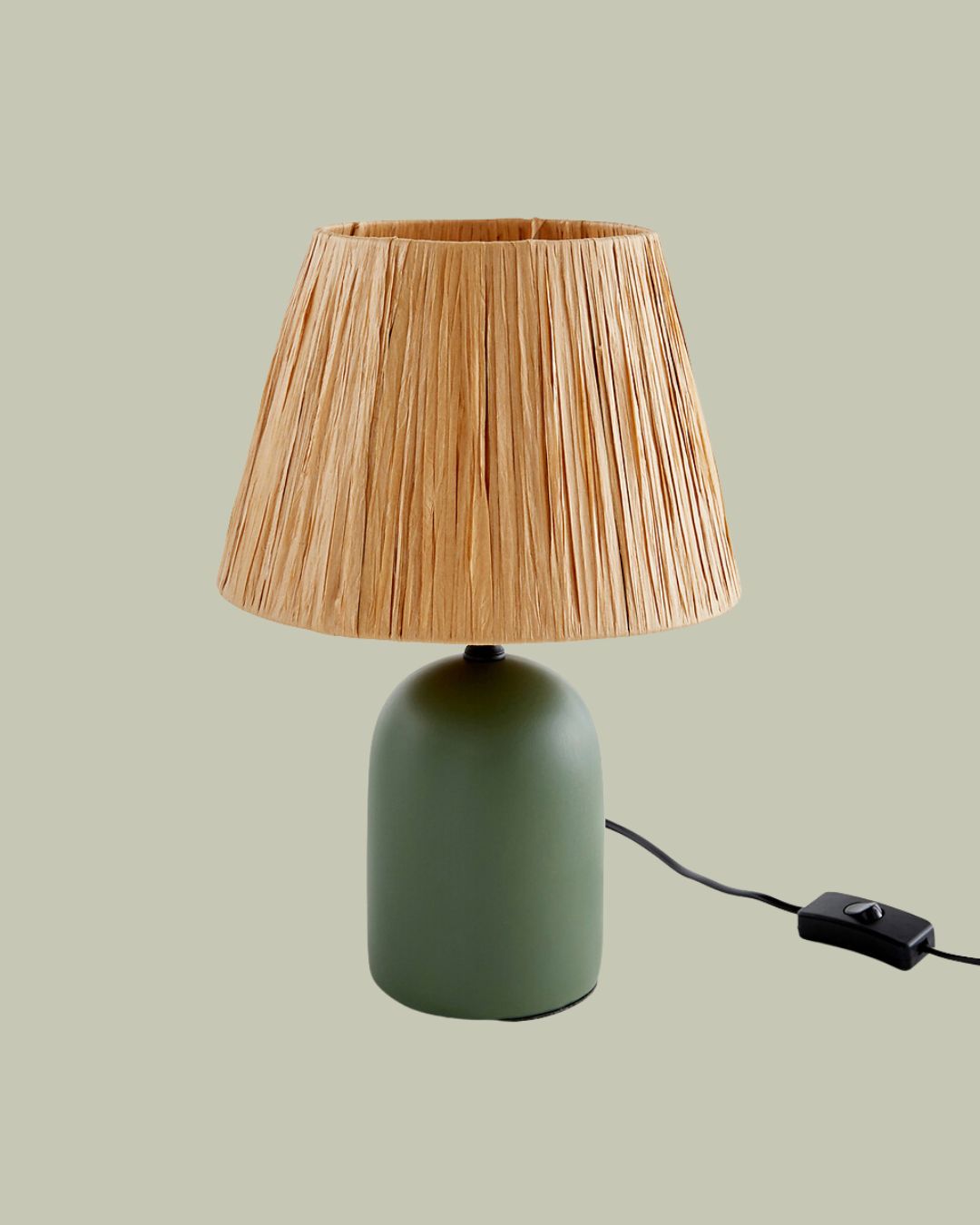 Doblio Ceramic &amp; Raffia Table Lamp.