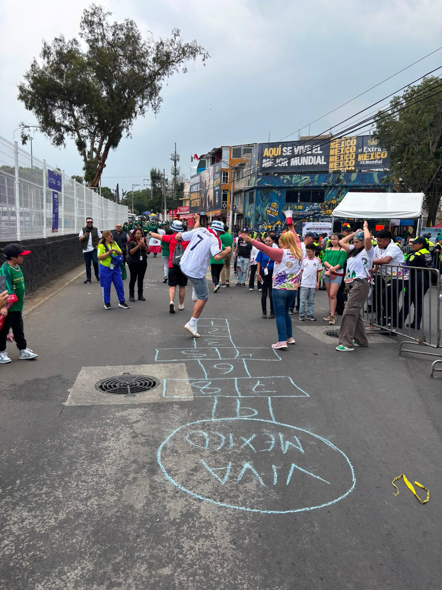Fans arrive early for Mexico v England