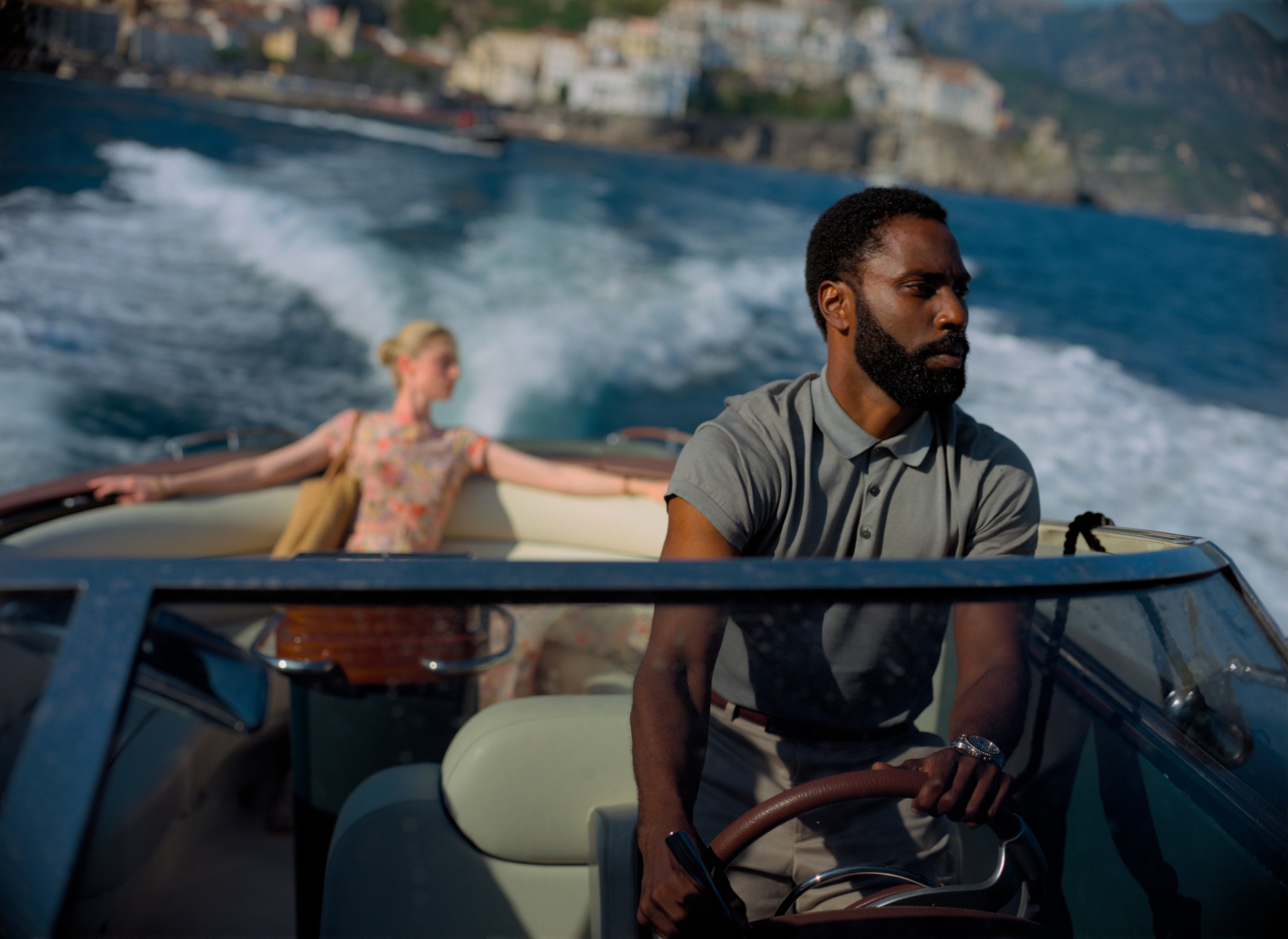 Elizabeth Debicki and John David Washington in ‘Tenet’