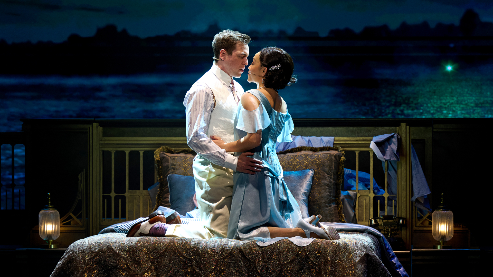 Jamie Muscato and Frances Mayli McCann in 'The Great Gatsby' at the London Coliseum.