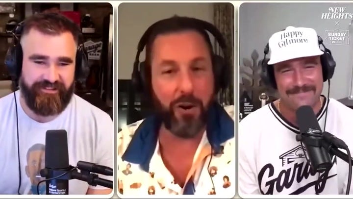 Sandler appeared on Kelce’s ‘New Heights’ podcast in 2025 after casting the NFL athlete in ‘Happy Gilmore 2’
