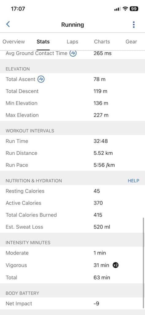 Garmin vs Amazfit Active 3 run comparison