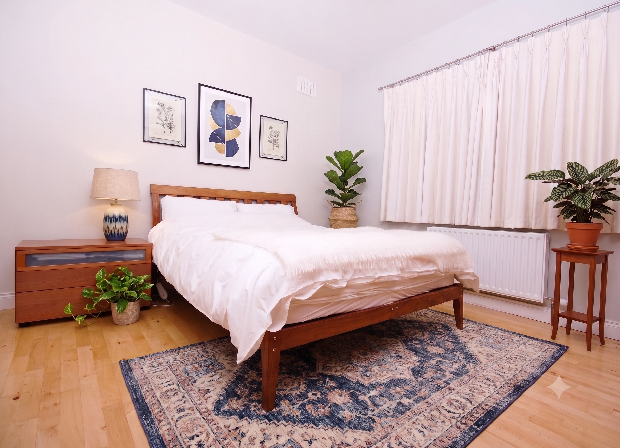 And after: a few prompts are all it takes for an AI tool to jazz up a photo of an existing bedroom