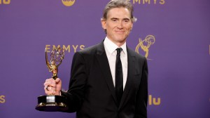 LOS ANGELES, CALIFORNIA - SEPTEMBER 15: Billy Crudup, winner of the Outstanding Supporting Actor in a Drama Series for “The Morning Show”, poses in the press room during the 76th Primetime Emmy Awards at Peacock Theater on September 15, 2024 in Los Angeles, California. (Photo by Frazer Harrison/Getty Images)