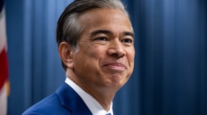 Los Angeles, CA - March 20:California Attorney General Rob Bonta announces El Monte Union High School District mishandled claims of sexual abuse for years during a press conference in Los Angeles on Friday, March 20, 2026. (Photo by Sarah Reingewirtz/MediaNews Group/Los Angeles Daily News via Getty Images)
