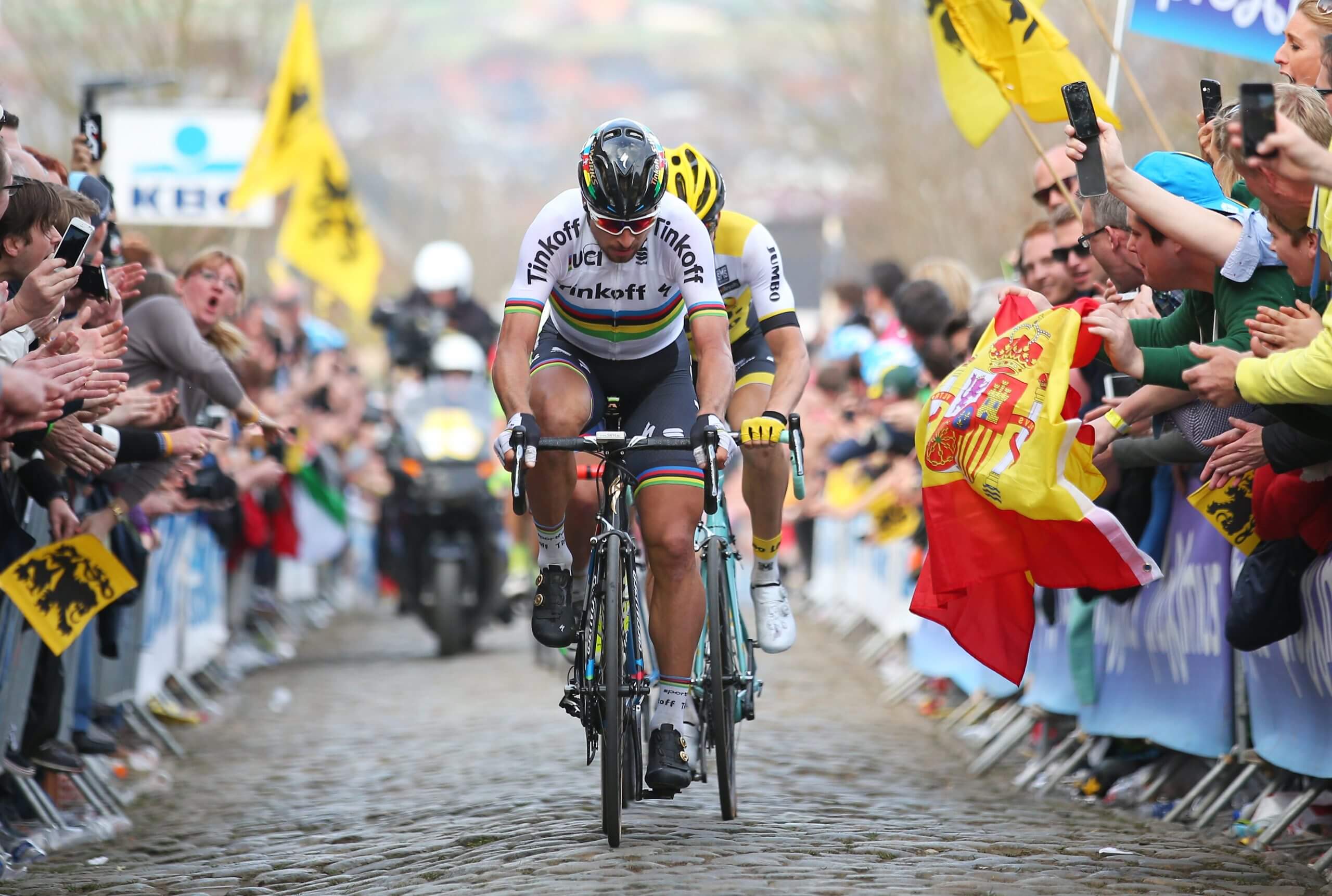 Peter Sagan pictured in action at the Tour of Flanders in 2016