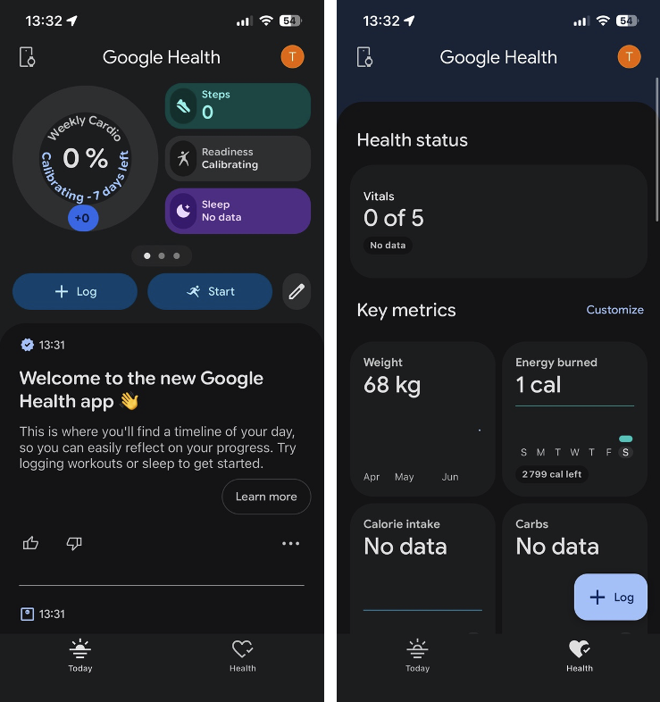 Google Health app without subscription