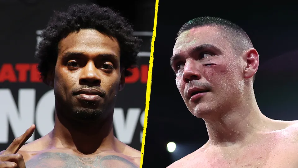 Errol Spence [left] and Tim Tszyu [right]