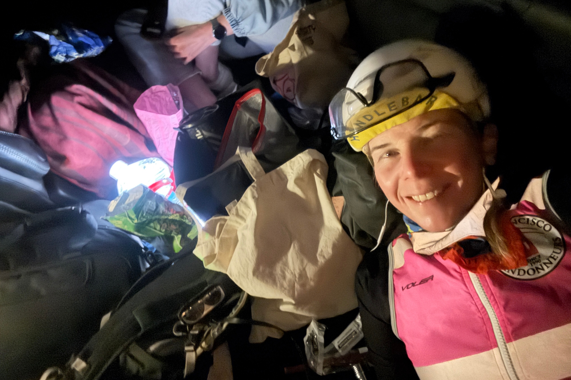 a rest stop during Everest Roam effort