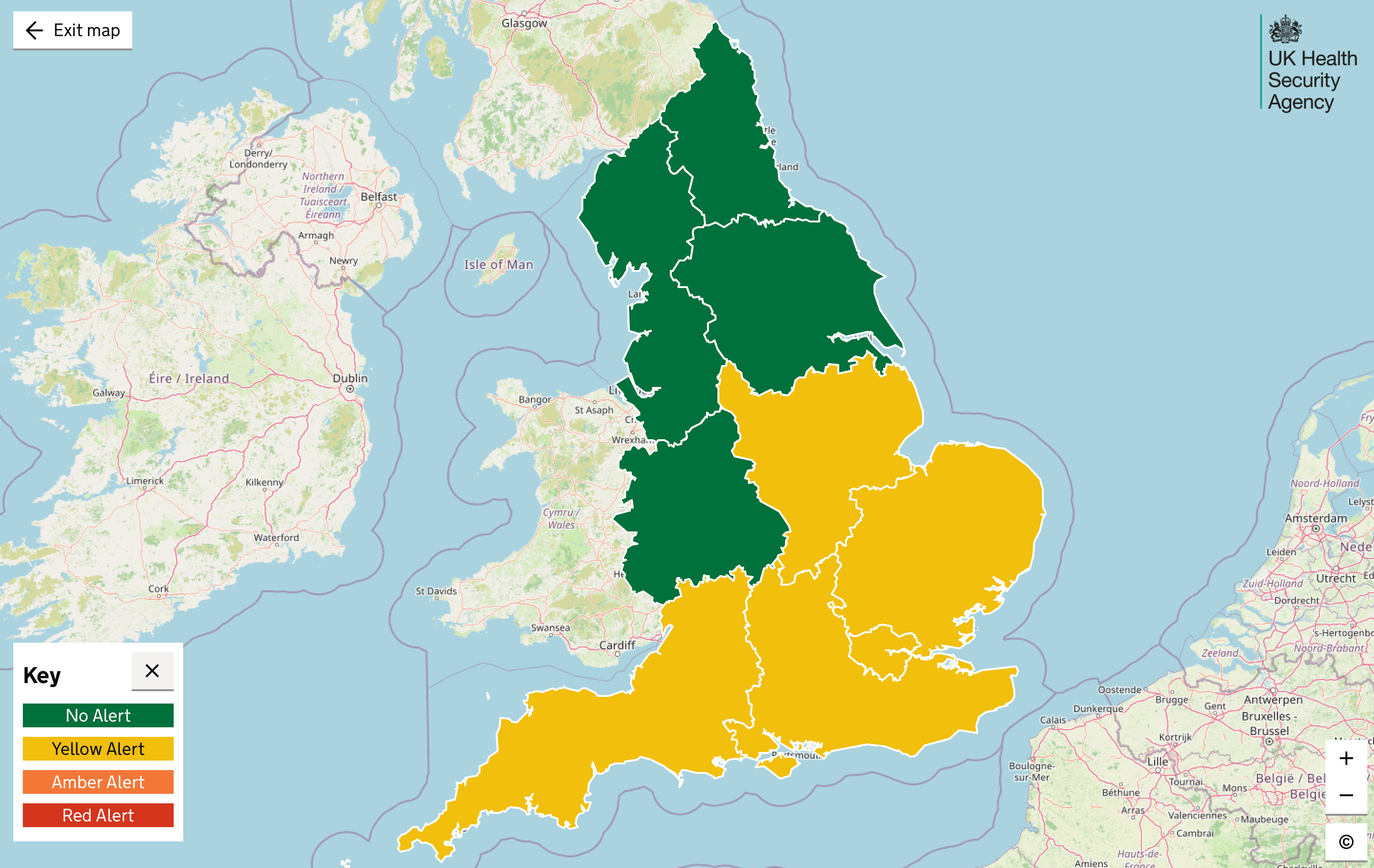 The UKHSA has issued new yellow heat health alerts lasting from midday on Saturday 4 July until 5pm on Wednesday 8 July