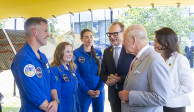 His Majesty King Charles III meets ESA representatives at the Harwell campus
