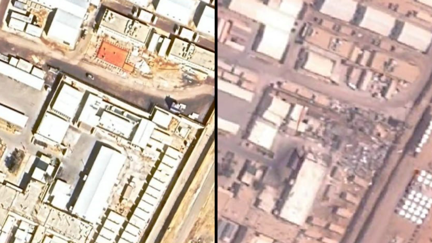 Damage at a base in Jordan following Iranian attacks (Photo: Soar Atlas) הנזק בבסיס בירדן