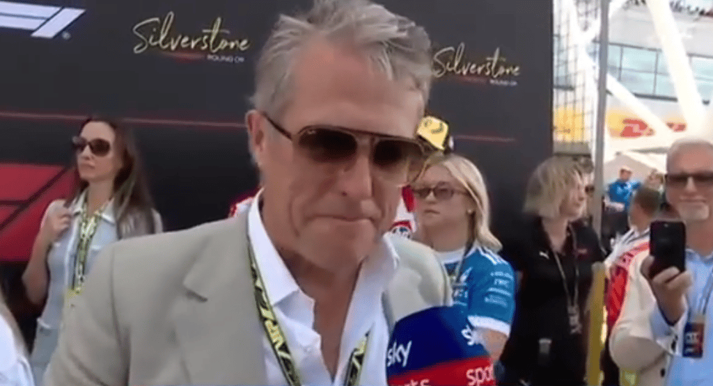 Hugh Grant left speechless over Martin Brundle's question in awkward F1 interview - London Evening Standard