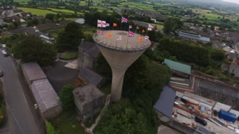 Criminal damage probe by police at Rathfriland water tower after flags erected