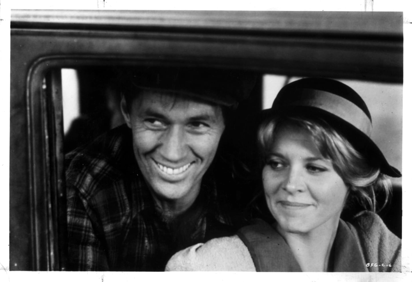 David Carradine as Woody Guthrie and Melinda Dillon as Mary Guthrie in the 1976 film "Bound for Glory."
