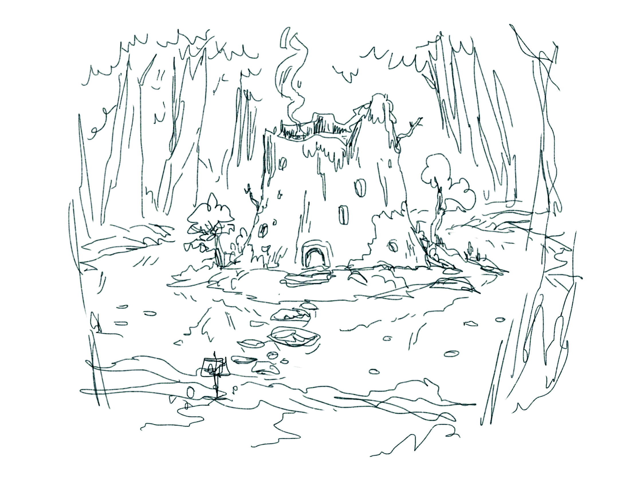 A sketch for an Illustration from Lightfall by Tim Probert