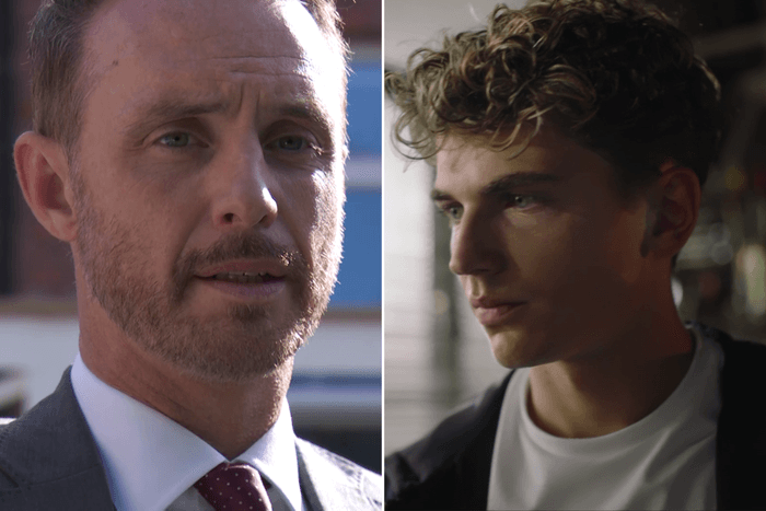 James and Lucas Split image of James Nightingale and Lucas Hay in Hollyoaks
