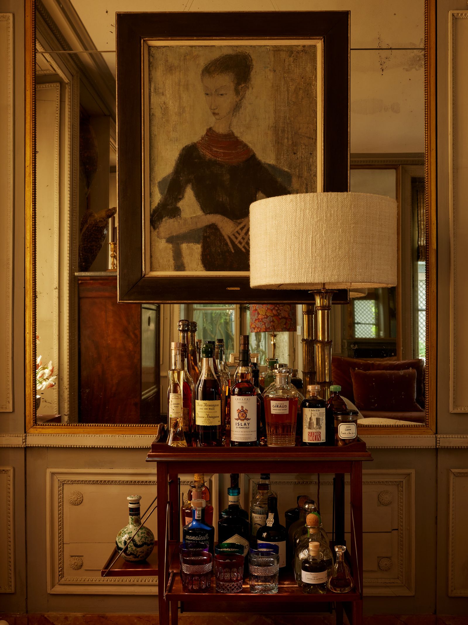 Image may contain Maria Eleonora of Brandenburg Person Cabinet Furniture Lamp Alcohol Beverage Liquor Face and Head