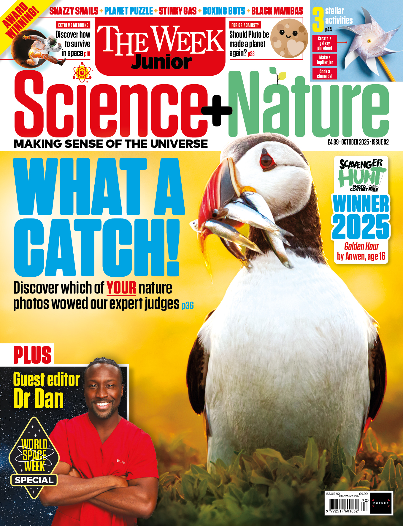 Front cover image of The Week Junior Science+Nature magazine's October 2025 issue