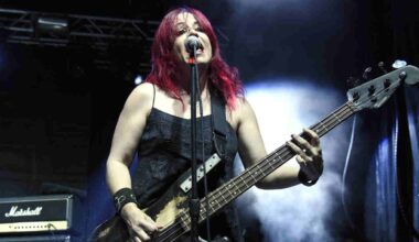 L7 bassist Jennifer Finch performing onstage in the 2000s